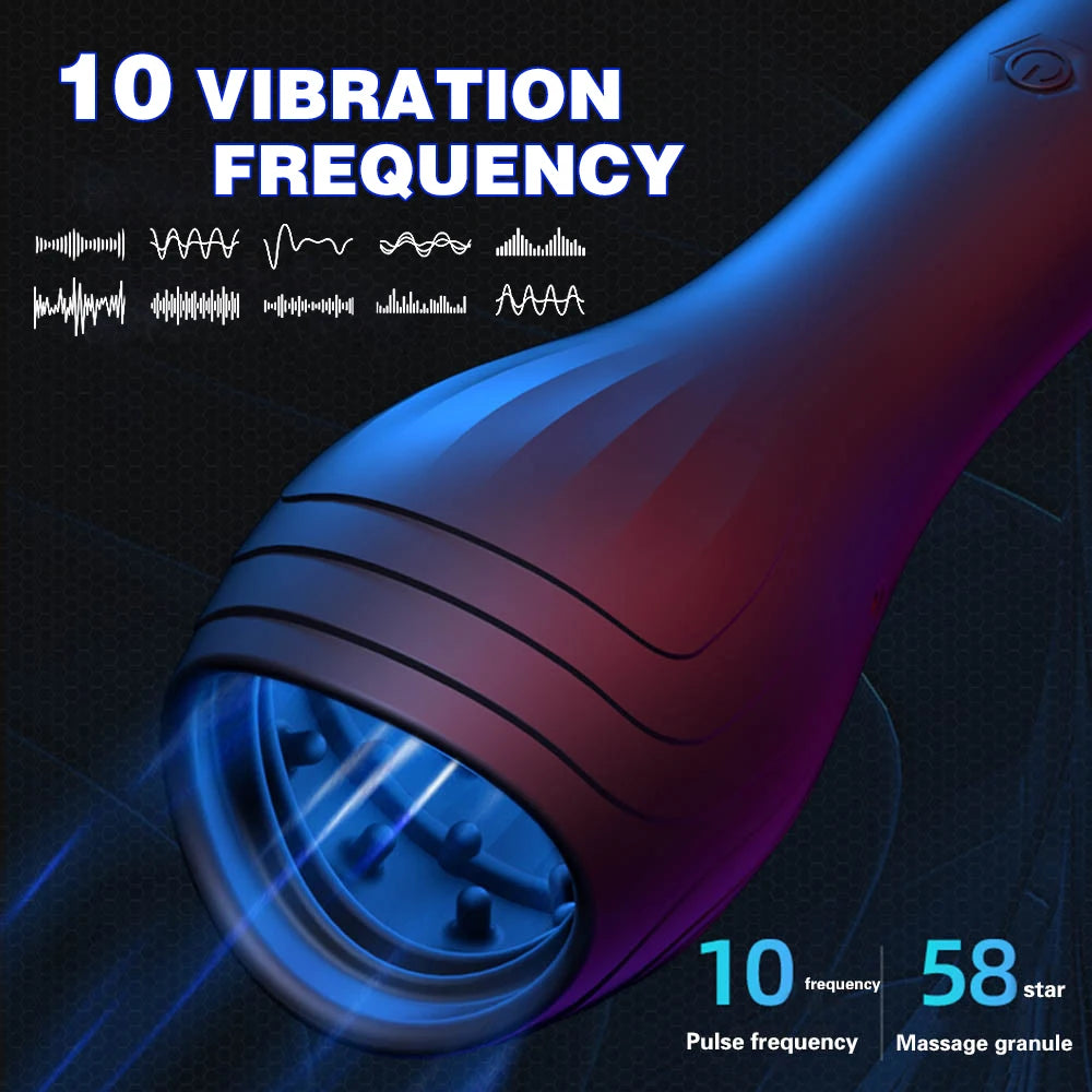 Male Masturbators Cup Vibrator Adult Sex Toys For Men Gay Vagina Pocket Pussy Oral Blowjob Penis Massager Tongue Glans Trainer