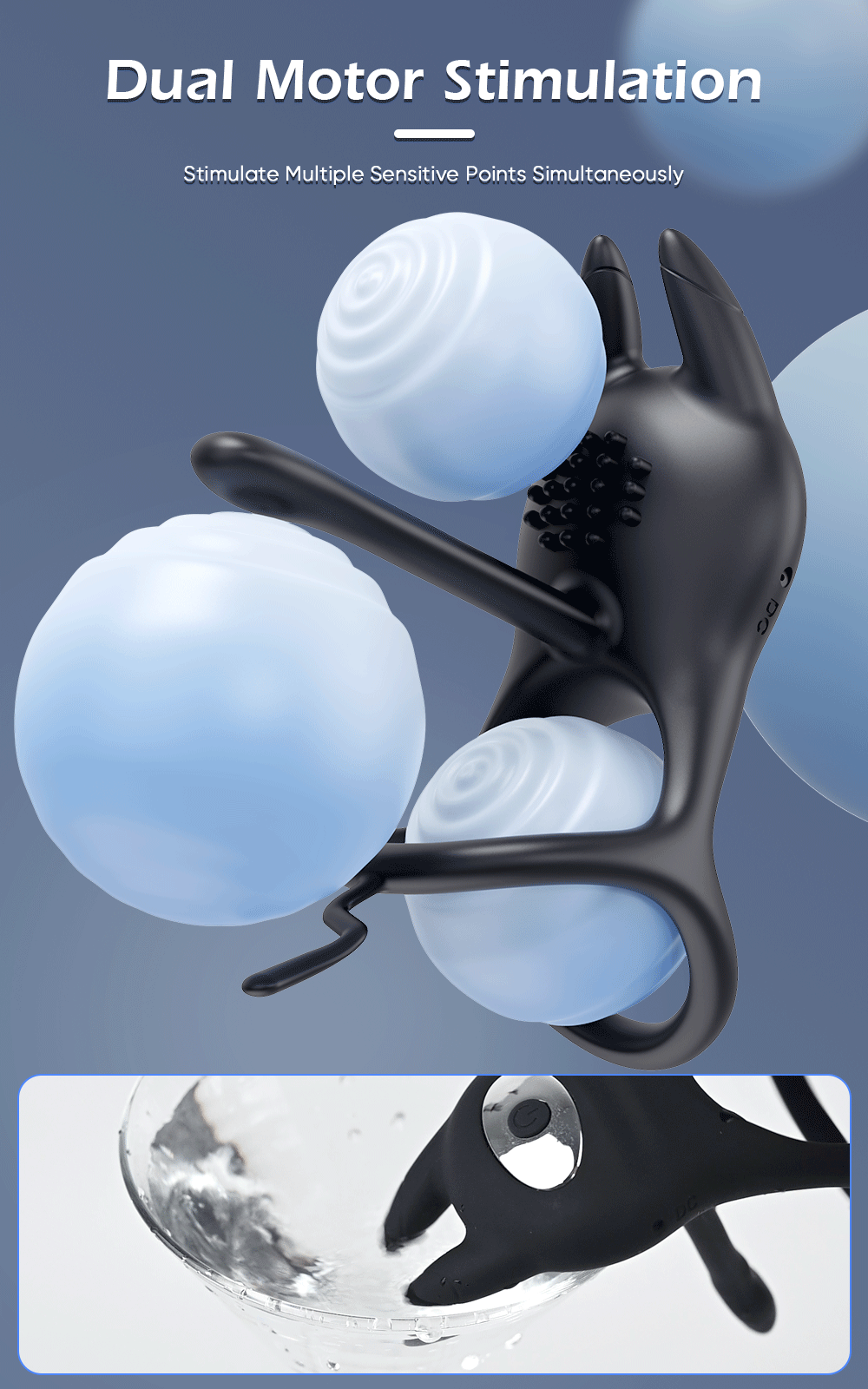 Penis Ring Men Couple Cock Ring Vibrator Ejaculation Delay Vibrating cock Ring Prostate Semen Lock Ring Sex Adult Erotic Toy