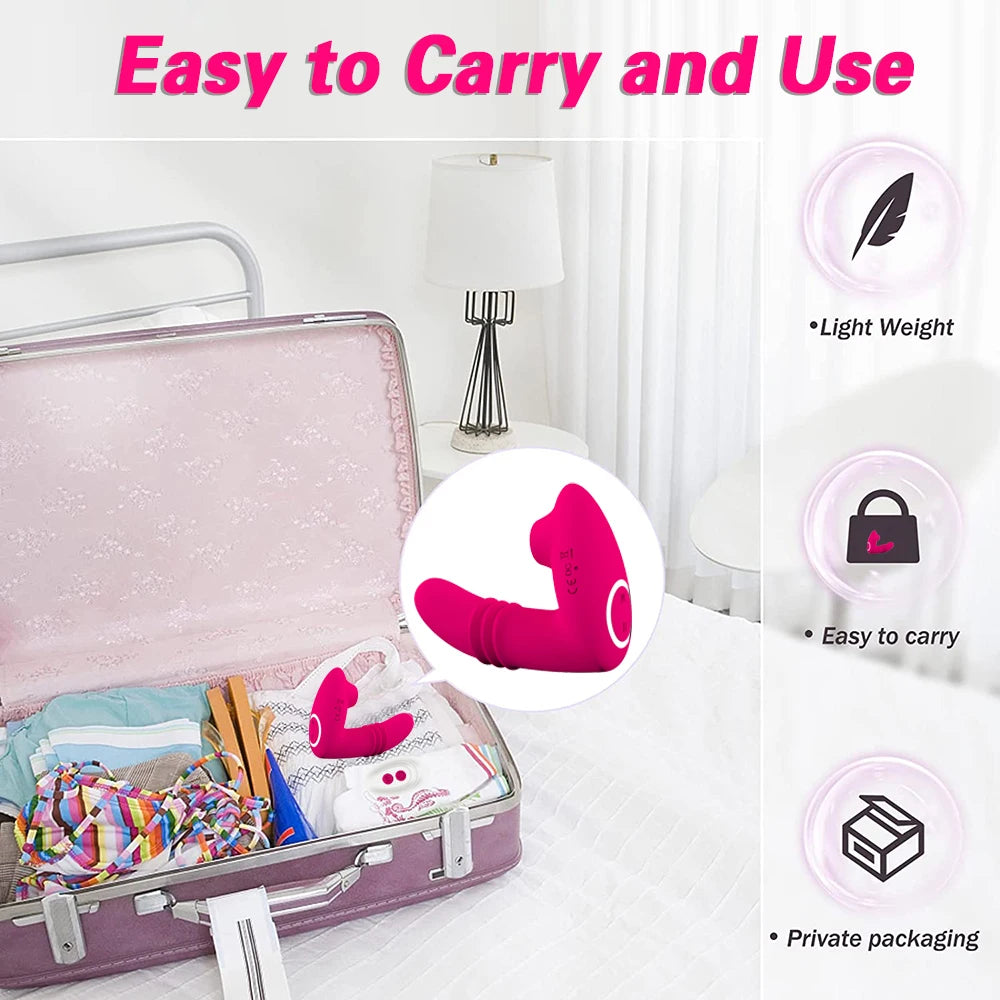 Sucking Vibrators For Women Wireless Remote Control Telescopic Vibrating Dildo Vagina Clitoris Stimulator Sex Toys For Women