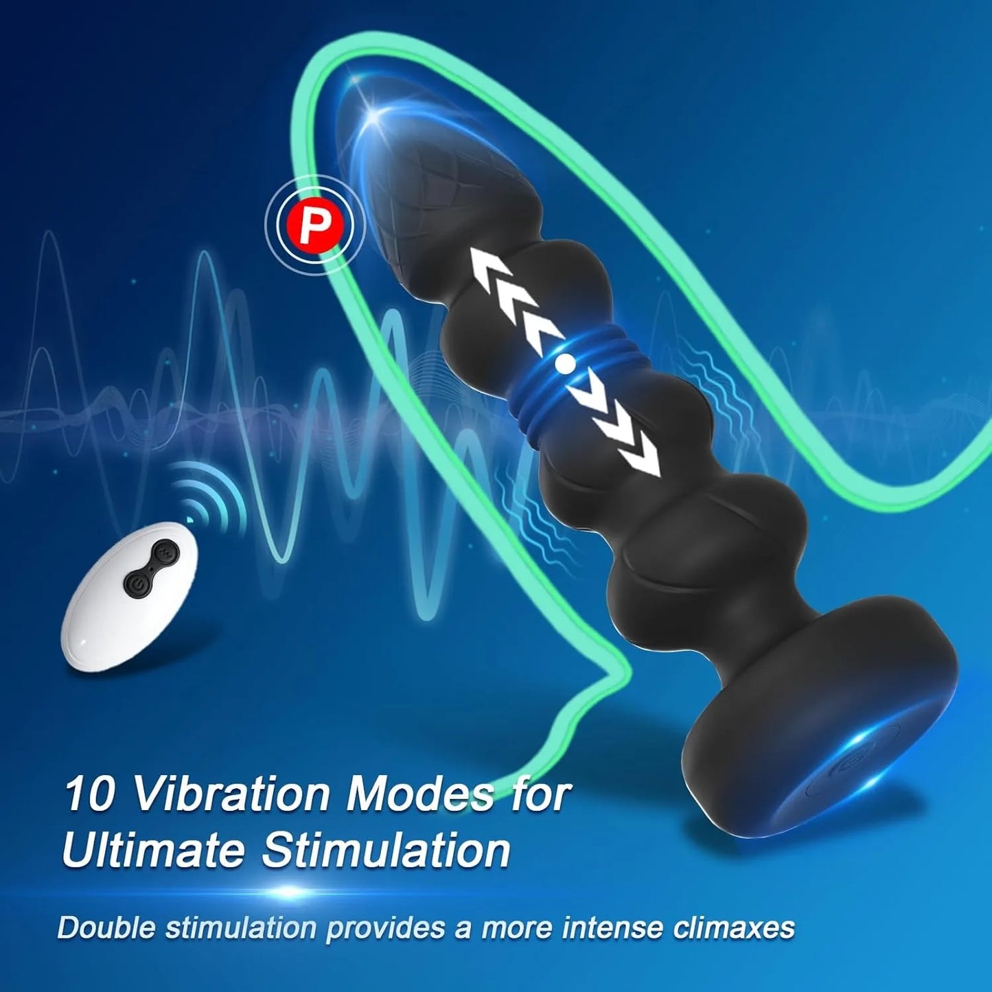 Remote Control Wireless Impact Vibration Anal Plug Beaded Sex Toys For Men And Women Toys For Anal Expansion Training Adult Toys