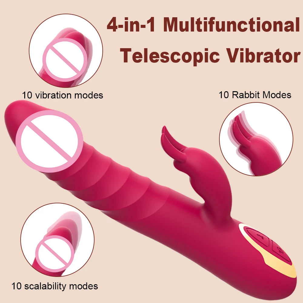 Erotii Thrusting Vibration Rabbit Clitoral Vibrator