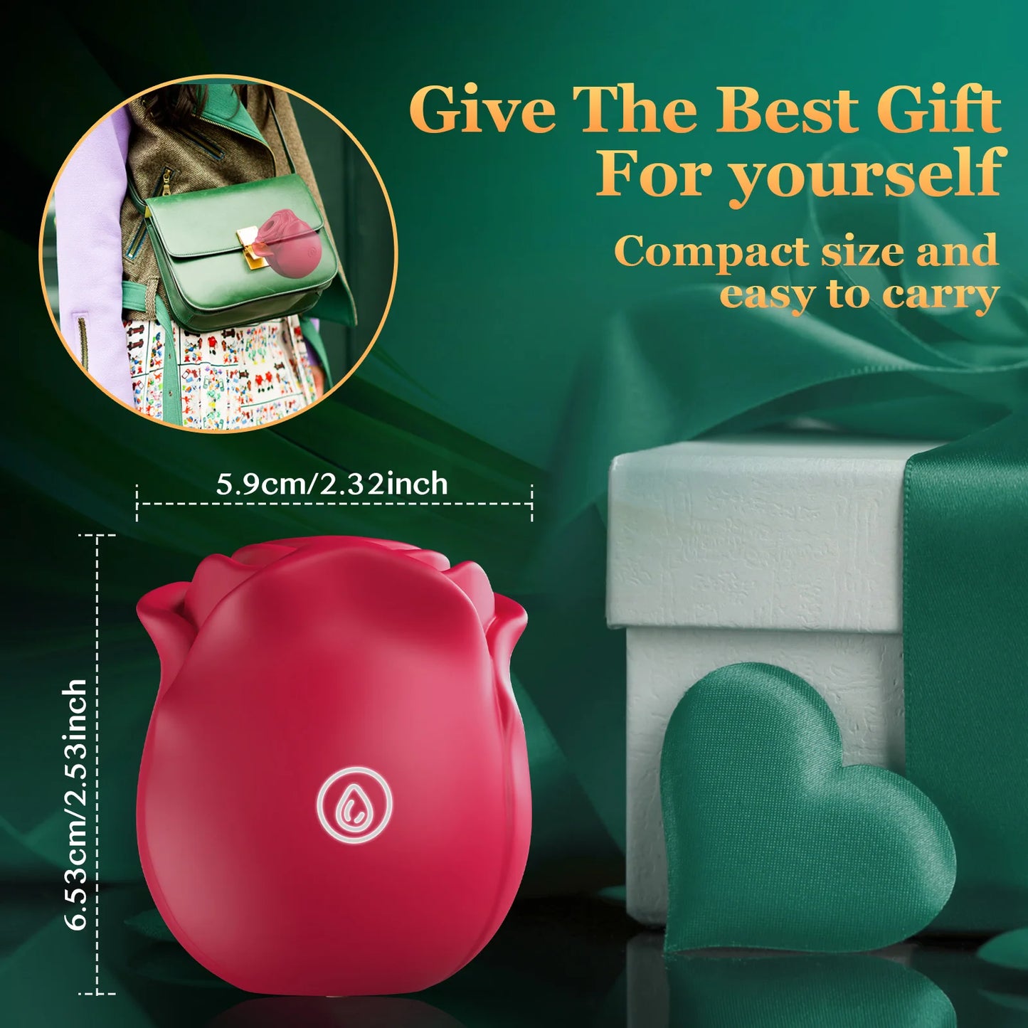 Rose Shape Vagina Sucking Vibrator Nipple Massager Clitoral Vacuum Stimulator Vibrating Female Masturbator Sex Toys for Adults
