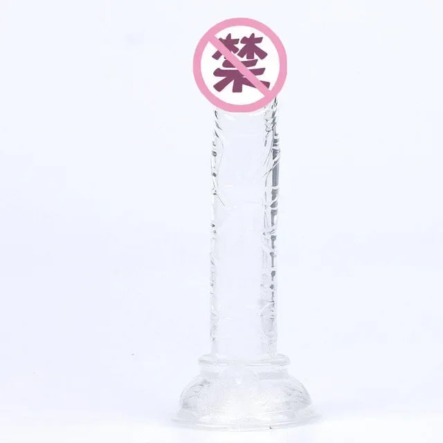 Realistic Dildos Crystal Pink Dildo with Strong Suction Cup Base Jelly Penis for Beginners Sex Toy for Women G Spot Clit Vaginal