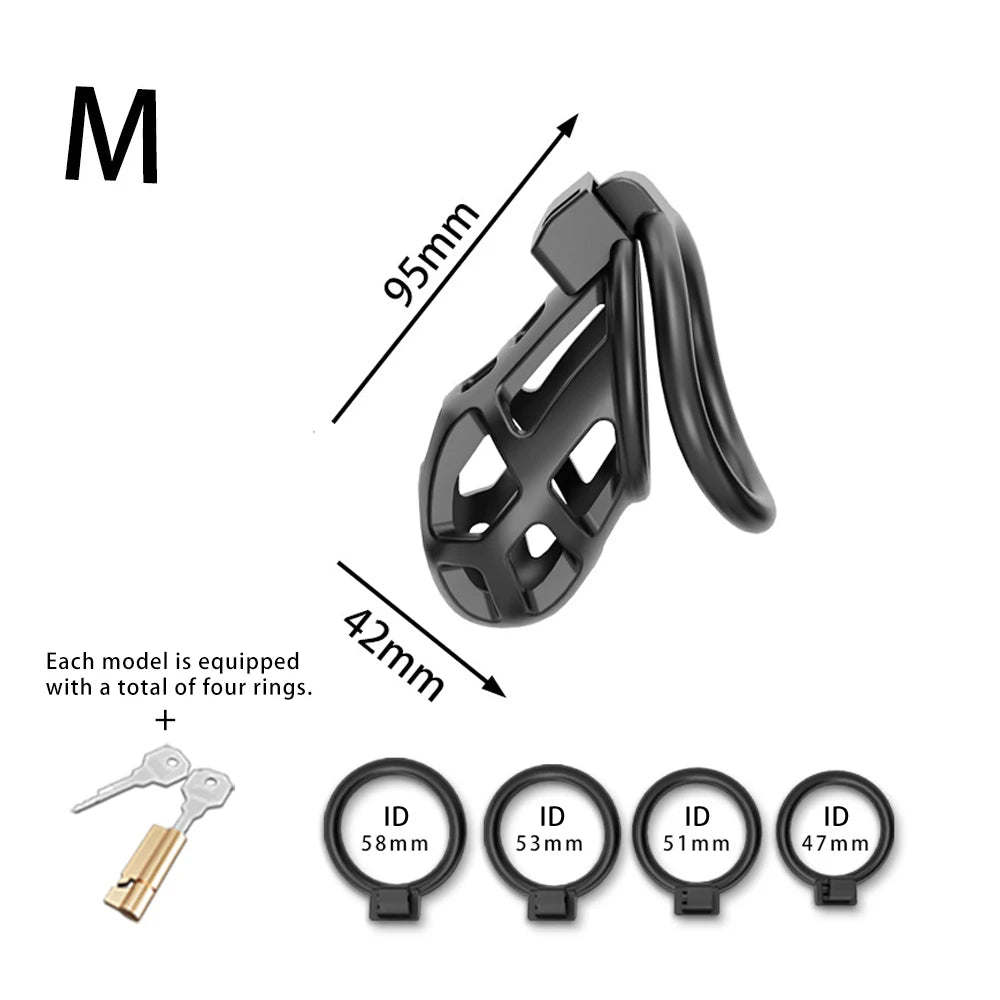 Bdsm Sexual Urethral Lock Restraint  Men's Chastity Lock Black Smooth SM Pornographic Men's Toy