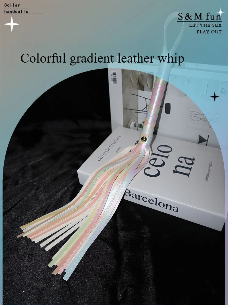 BDSM Spanking Flogger Multi Color Whip Impact Toy for Couples SM Discipline Tool Beginner Bondage Gear Spank Paddle for Adults