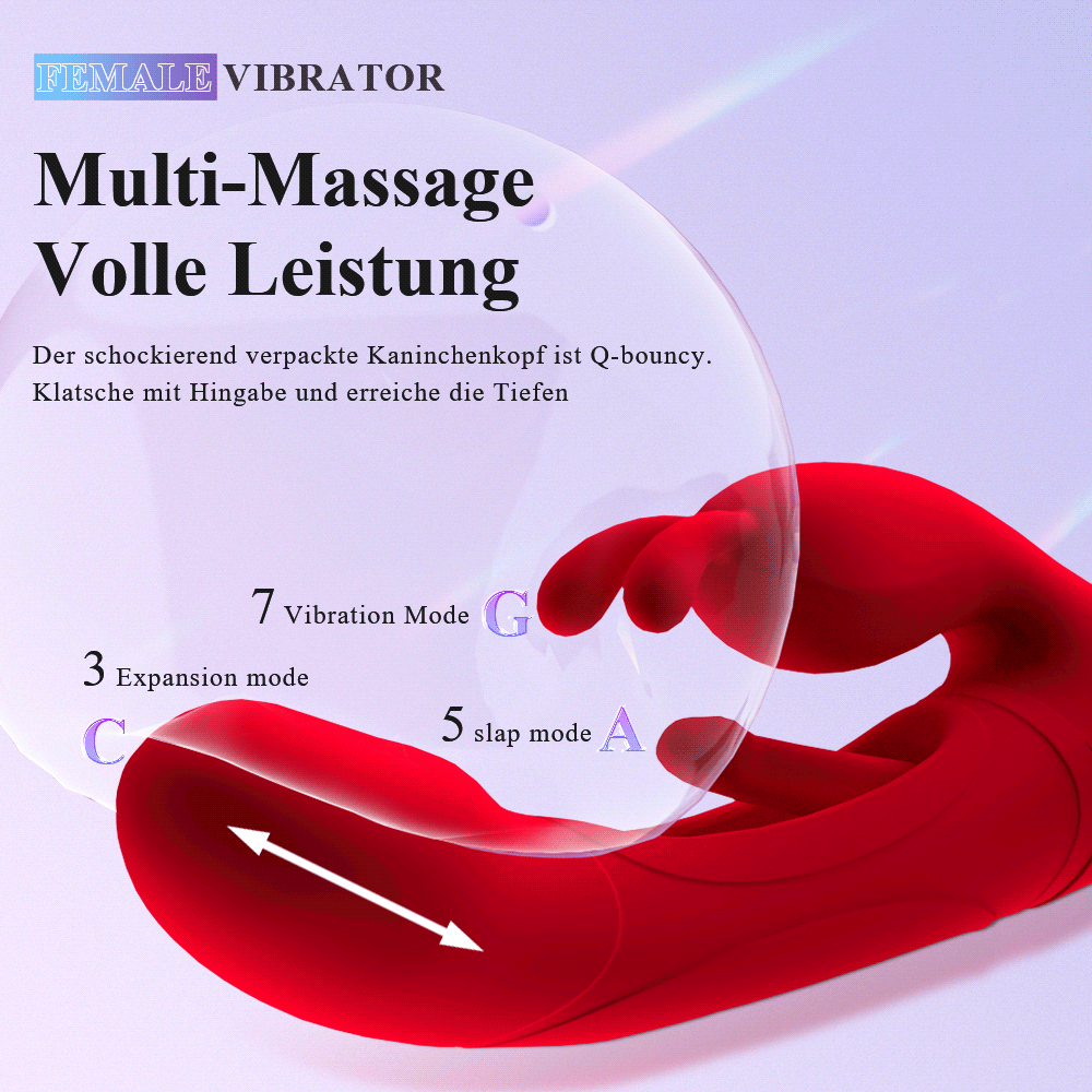 Rabbit Vibrator for Women G Spot Tapping Flapping Clit Stimulator Female Vagina Licking Tongue Massager Dildo Sex Toys for Adult