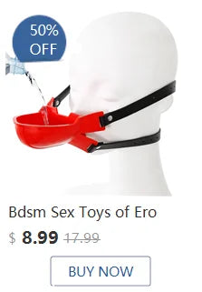 BDSM Leather Head Harness Oral Mouth Ball Restraint Hood Mouth Strap Bondage Gag Half Face Mask for Couple SM Slave Roleplay