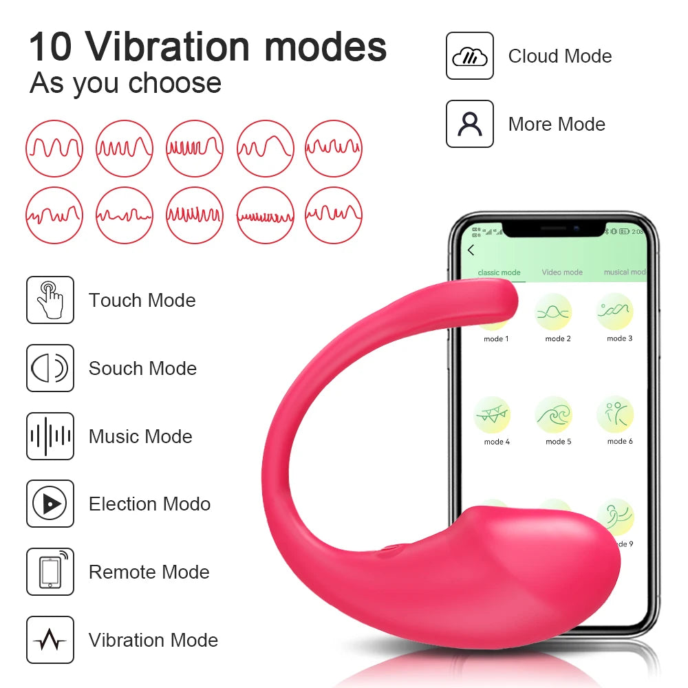 APP Controlled Vaginal Vibrators G Spot Anal Vibrating Egg Massager Wearable Stimulator Adult Sex Toys for Women Couples