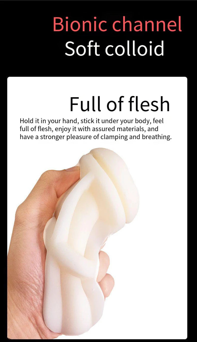Male Masturbation Cup Soft Vagina Anal Oral Masturbator Penis Massager Dildo Glans Exercise Blowjob Sex Toys for Men Adult Goods