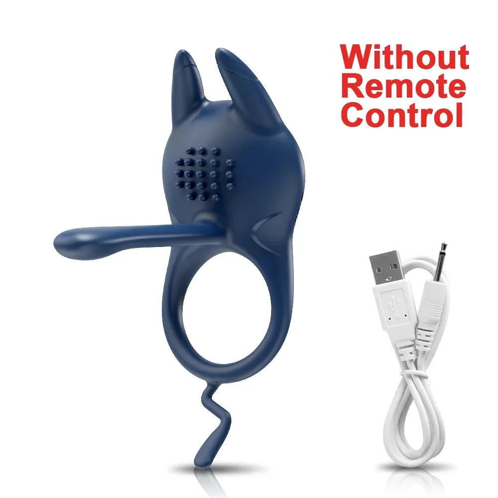 Vibrating Cock Ring Penis Ring for Men Remote Control Ejaculation Delay Penis Extension Clit Stimulator Sex Toy for Couples 18+