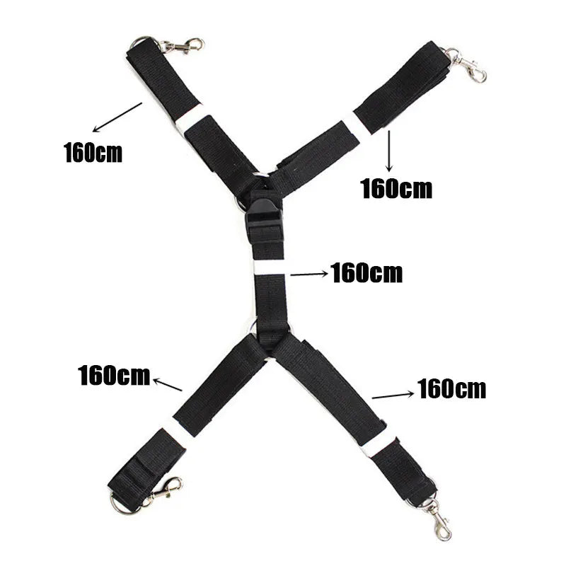 Restraint Set BDSM Bondage Handcuffs & Ankle Cuffs Slave On The Bed Open Leg Flirt Sex Toys For Women Couples Erotic Adult Game