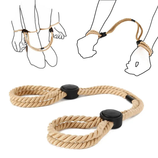 BDSM Sex Handcuff SM Hand Restraint Erotic Shackle Binds Sex Rope Slave Bondage Sexope Ankle Cuffs Backhandcuff Easy to Use Toy