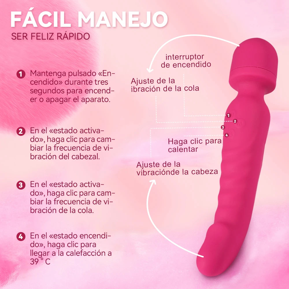 Powerful Vibrator Dildos Wand for Women Clitoris Stimulator G Spot Vibrator for Women Vagina Massager Adult Sex Toys for Woman