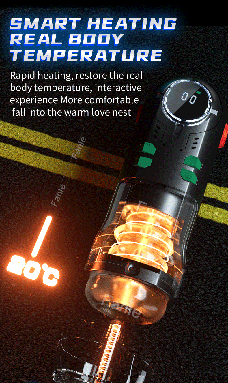 Male Masturbators Cup Telescopic Heated Electric Pocket Pussy Vagina Blowjob Sucking Thrusting Masturbation Sex Toy for Men