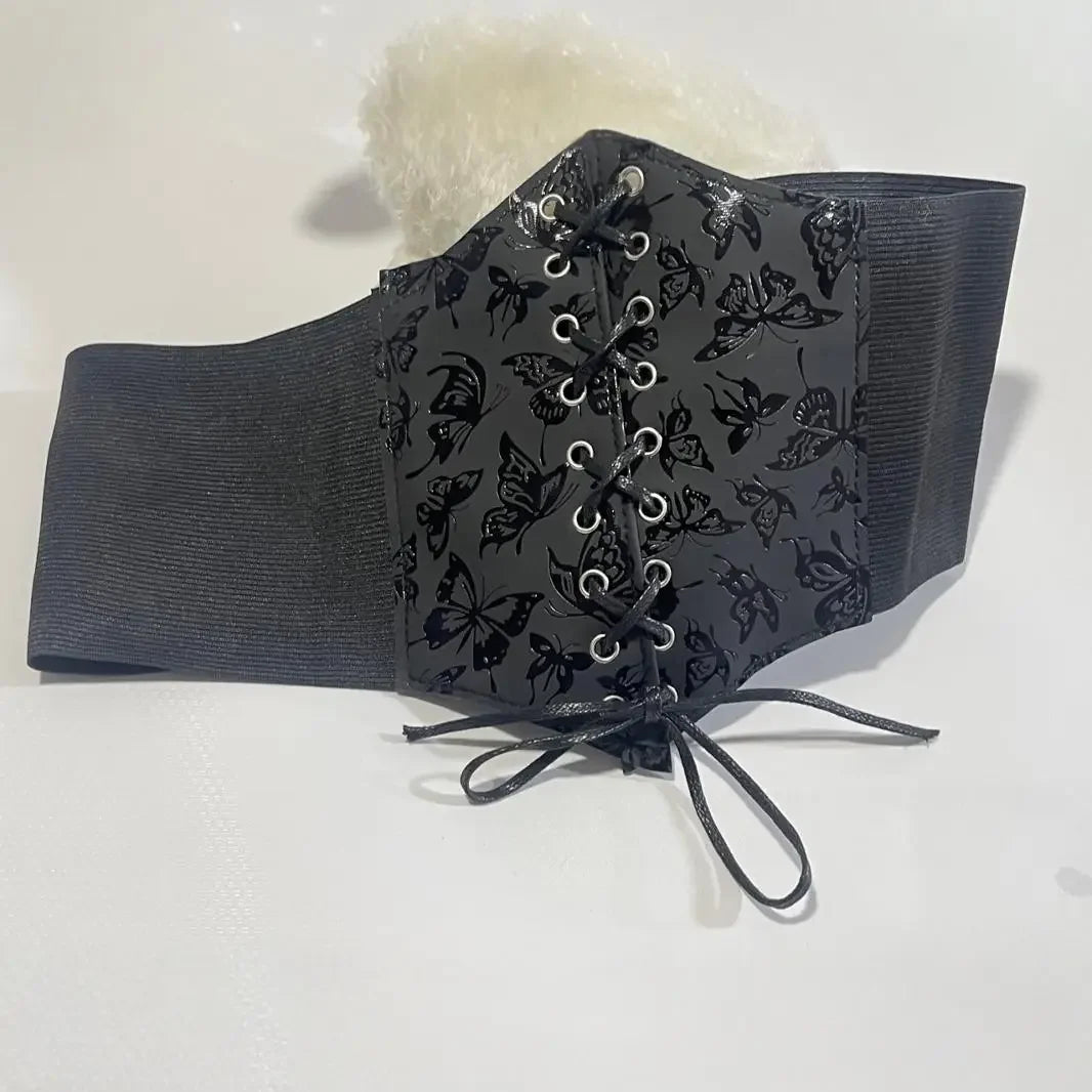 Sexy Women's Corset Body Shapewear Wide Leather Belt Cummerbunds Strap Belts for Women High Waist Slimming Corsets and Bustiers