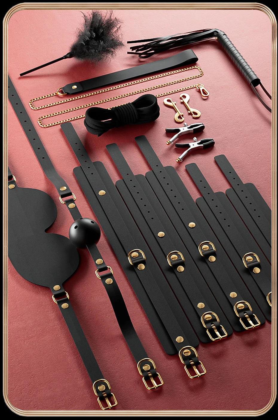 Premium BDSM Bondage Kit for Couples Bed Restraints Women's Bandage Slave Collars Obedience Adult Erotic Accessories