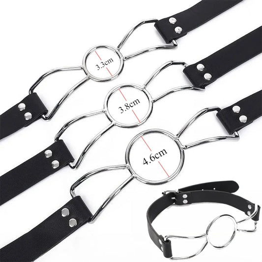BDSM Ring Gags Open Mouth Adult Toy Bondage Restraints Couples Sex Game Erotic Accessories Oral Sex Toys 18
