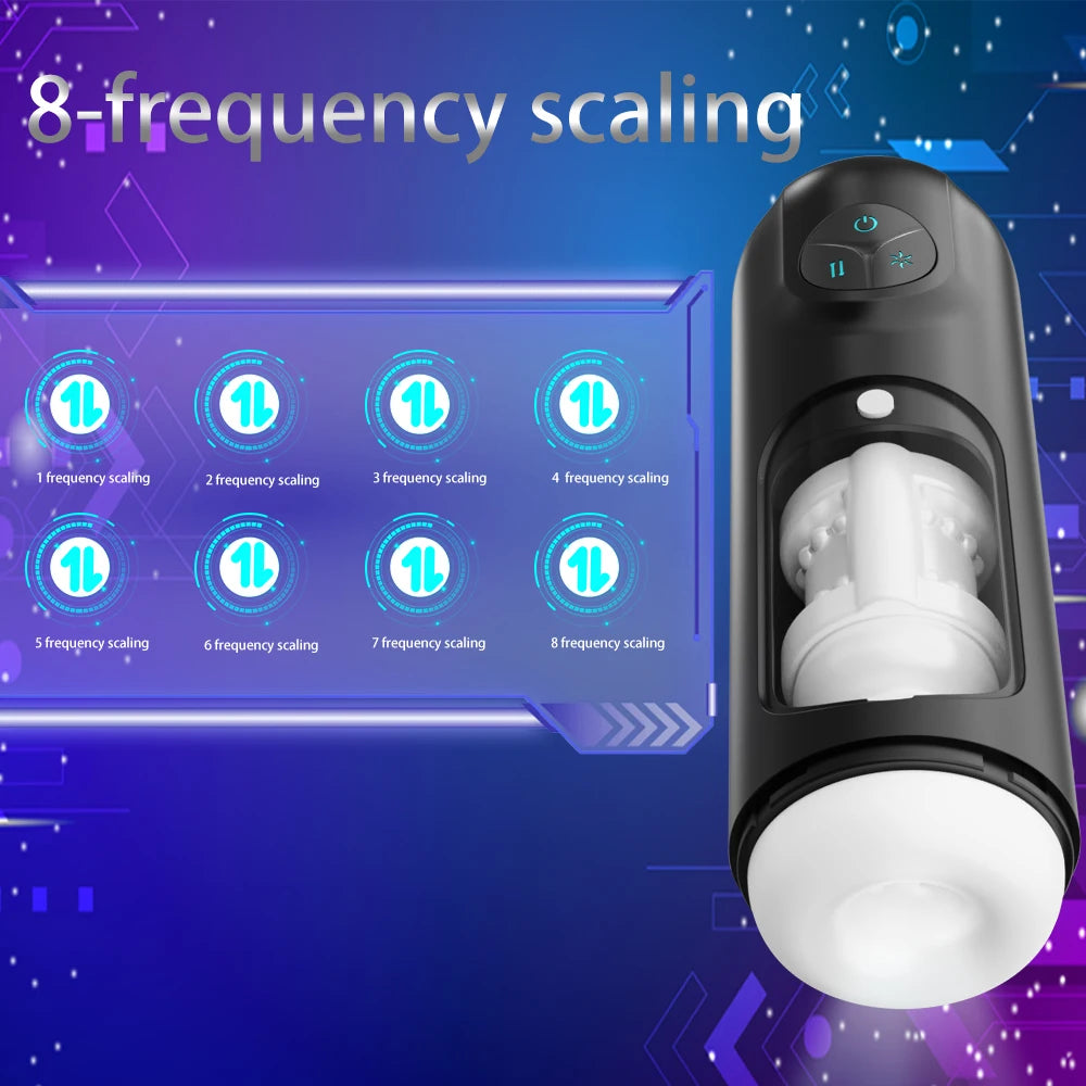 Male Masturbators Automatic Sucks Sex Machines 8 High-Speed Penis stamina Magnify Trainer Vagina Blowjob Adult Sex Toy for Men