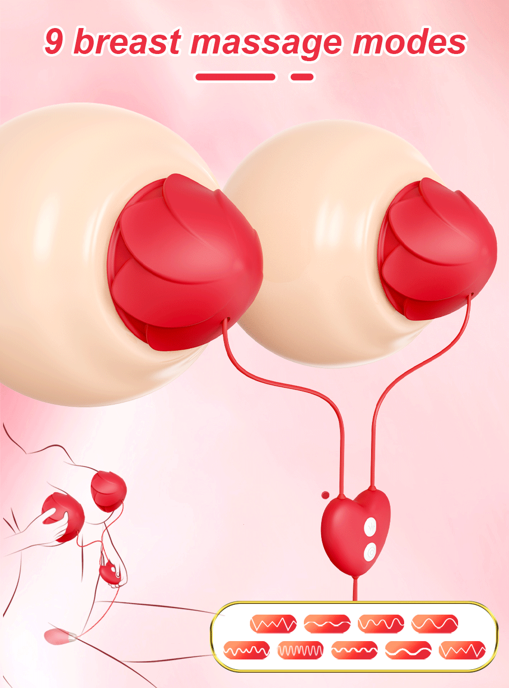 Remote Control Nipple Toys Vibrator Adult Sex Toys for Women Female Wearable Adjustable Nipple Massage Sex Toys Adult Products