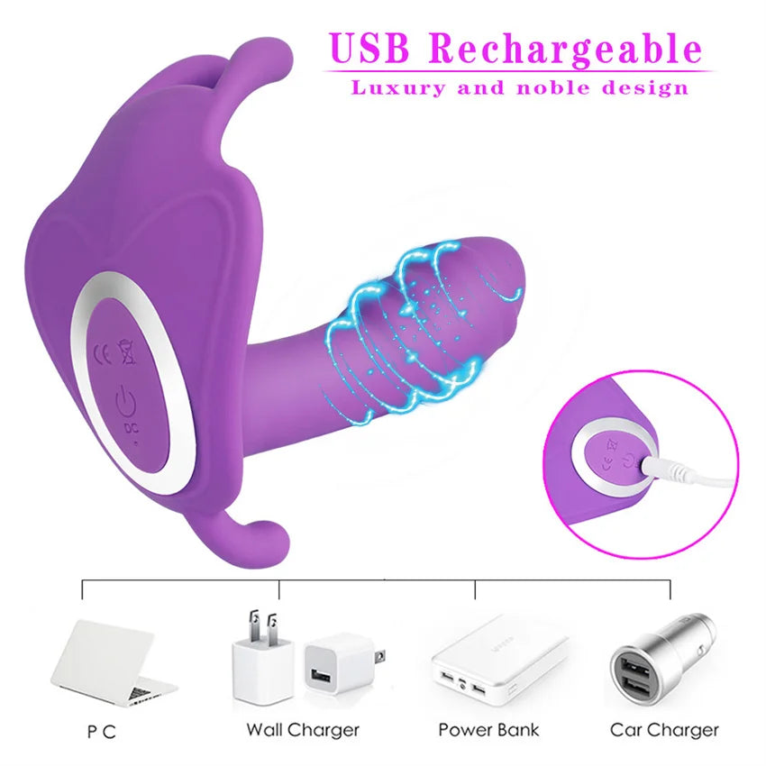 Remote Control Rabbit Vibrator Wearable Panties Dildo Vibration Massage Clit Stimulator Female Masturbation Sex Toy for Women