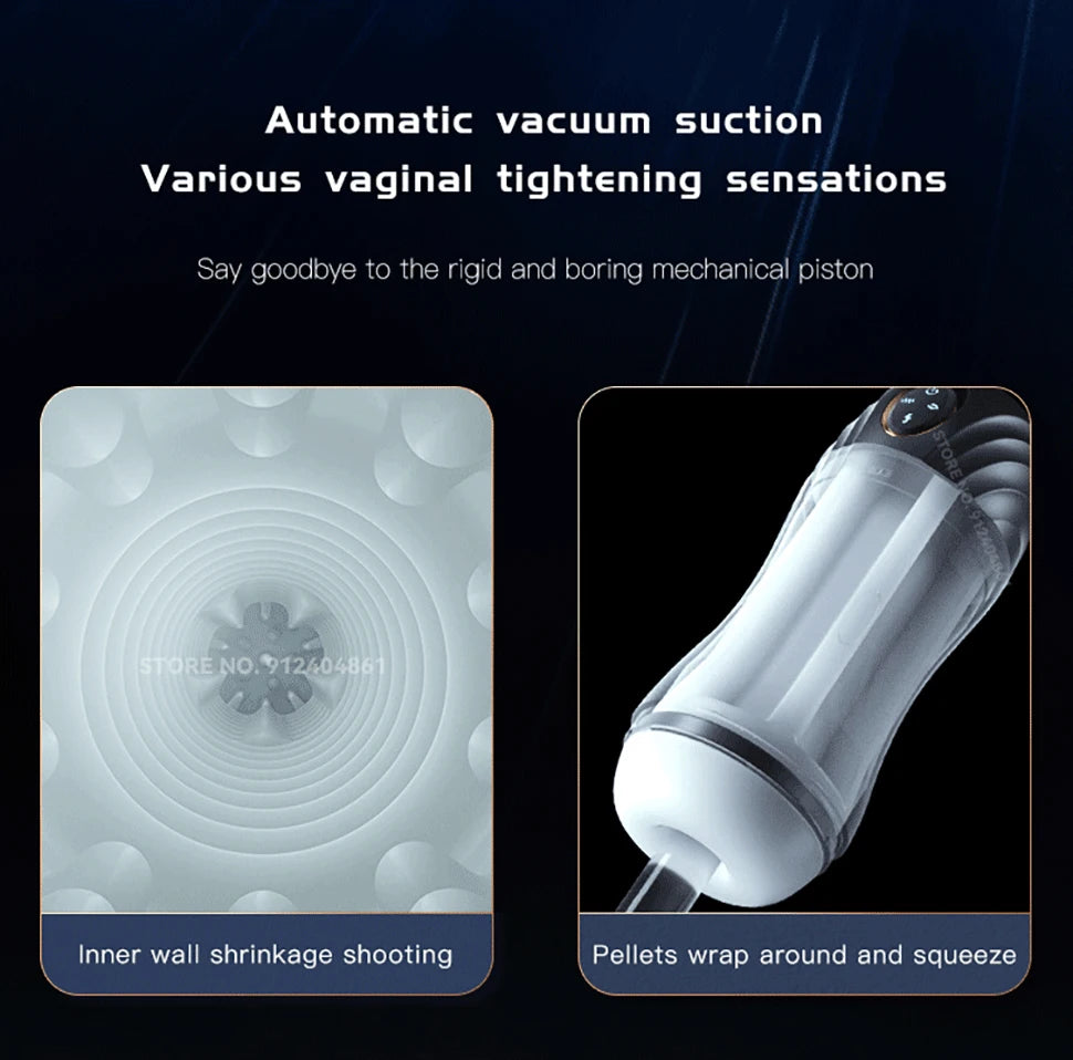 Automatic Sucking Male Masturbators Sex Machine Blowjob Toy Adult Sex Toys for Men Pocket Pussy Stroker Vibration & Suction 18+