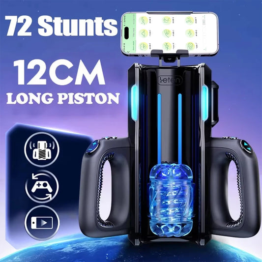 Dual Handles Leten King Sex Machine Electric Thrusting Male Masturbator Orgasm Adult Toys Penis Stimulator