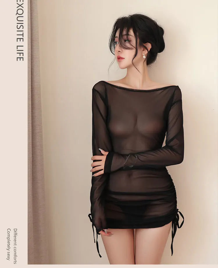 Lingerie women's perspective long sleeved hip hugging dress passionate and hot new xxnx fetish Babydoll sexy. items xxx Sex shop