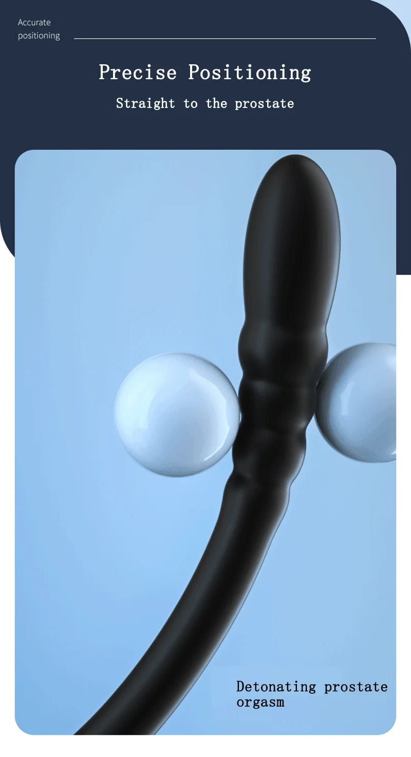 Penis Ring Vibrator Adjustable Ring Delayed Ejaculation Enlargement Erection Anal Pull Bead Prostate Massage Adult Male Sex Toy