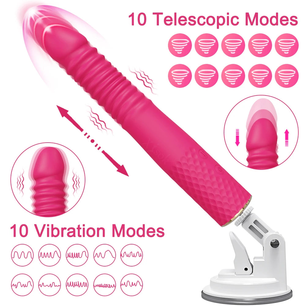 Sex Machine Telescopic Dildo Vibrator Automatic Up Down Massager G Spot Thrusting Retractable Vaginal Toy Female Masturbation