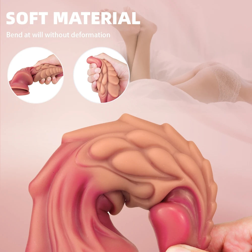 Colourful Glowing Dildo Sex Toys for Women Men Luminous Anal Plug Dick Penis Huge Dragon Monster Soft Big Butt Plug Adult Toy