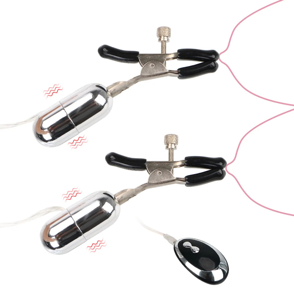 Sex Toys for Women Couple Breast Massage 20 Frequency Nipple Clamps Clitoral Clip Nipple Vibrator Nipple Clitoral Stimulation