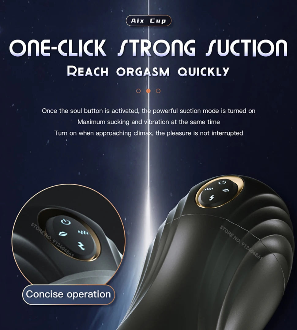 Automatic Sucking Male Masturbators Sex Machine Blowjob Toy Adult Sex Toys for Men Pocket Pussy Stroker Vibration & Suction 18+