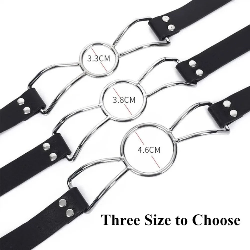 BDSM Ring Gags Open Mouth Adult Toy Bondage Restraints Couples Sex Game Erotic Accessories Oral Sex Toys 18