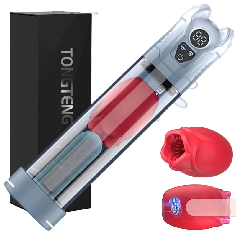 Electric Penis Pump with 5 Suction 6 Training Modes Automatic Male Masturbator LCD Pumps Enlargers Ault Sex Toys For Men