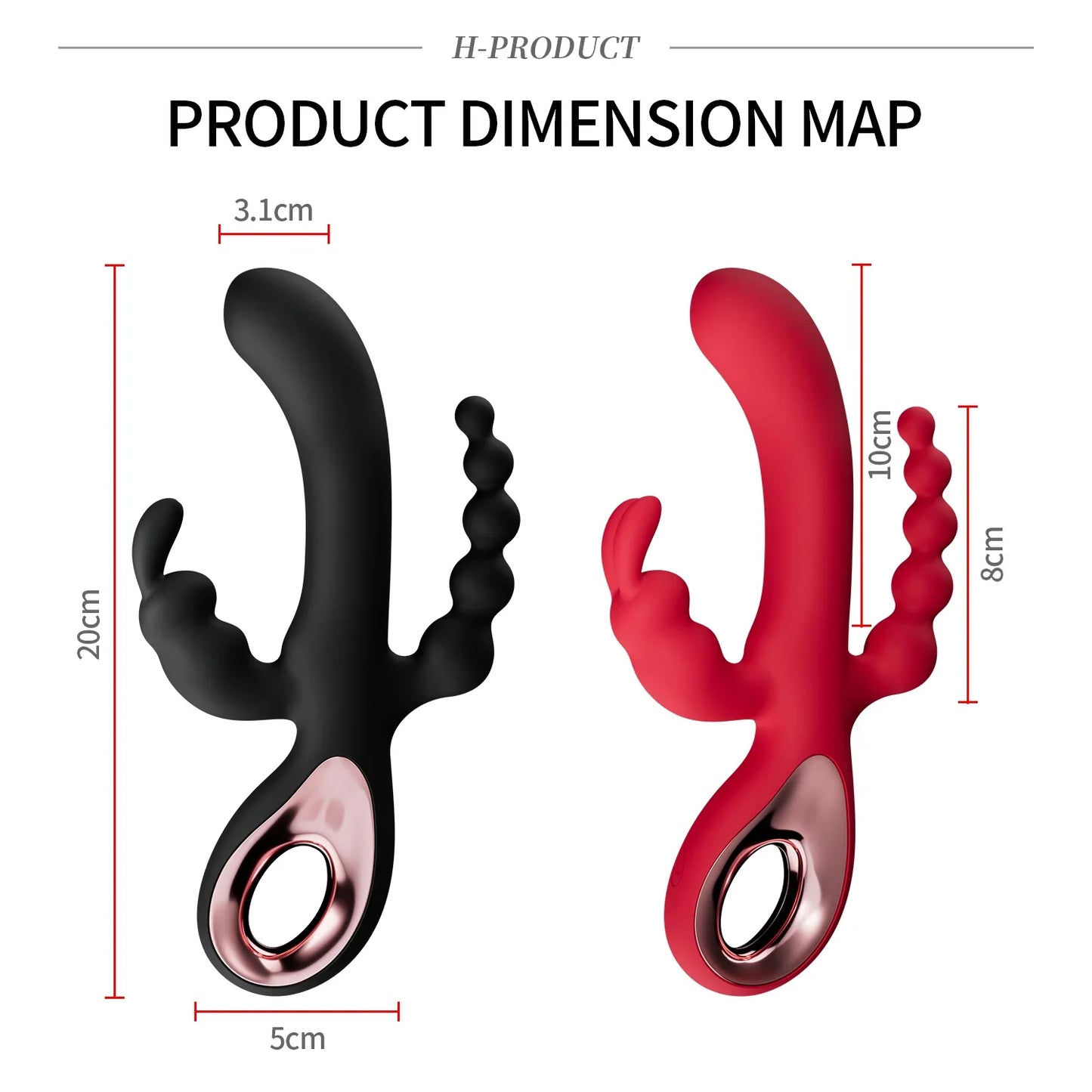 3 In 1 Dildo Rabbit Vibrator for Women G-Spot Clitoris Stimulator Anal Plug Orgasm Masturbator Female Masturbation Sex Toys 18