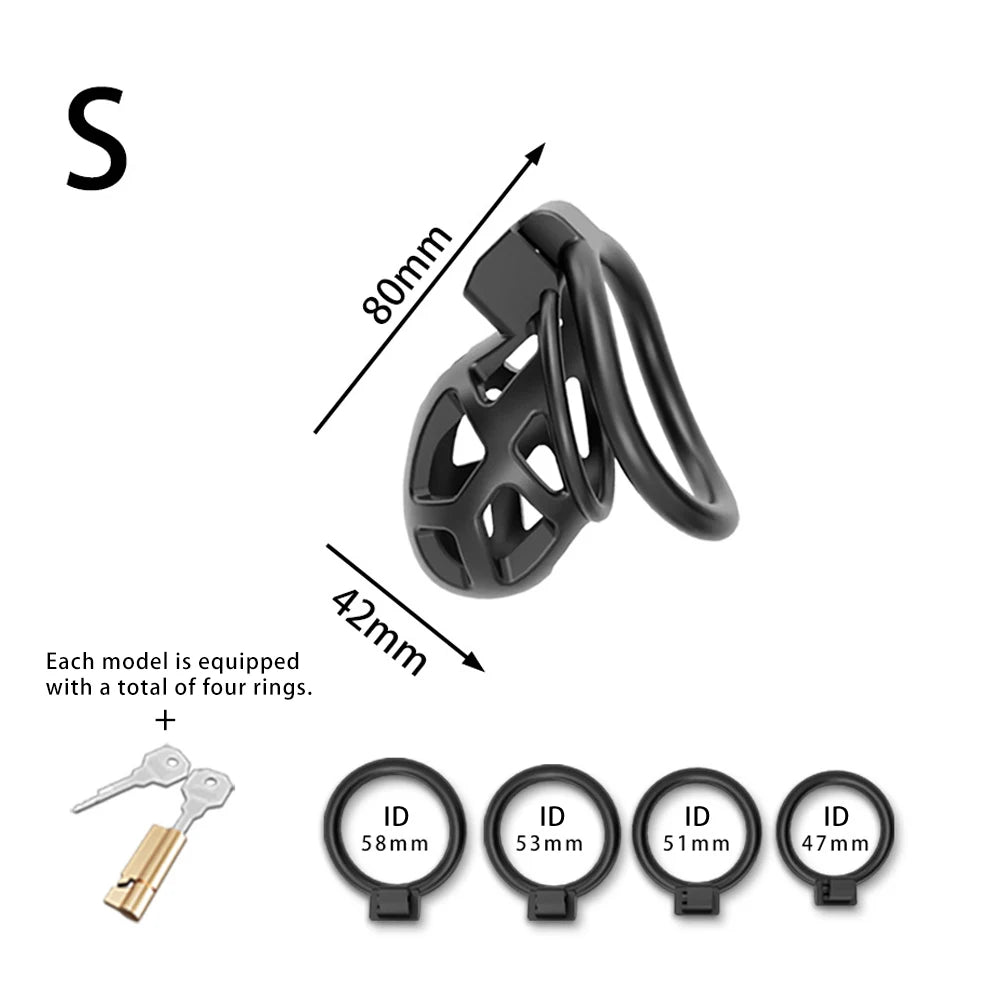 Bdsm Sexual Urethral Lock Restraint  Men's Chastity Lock Black Smooth SM Pornographic Men's Toy