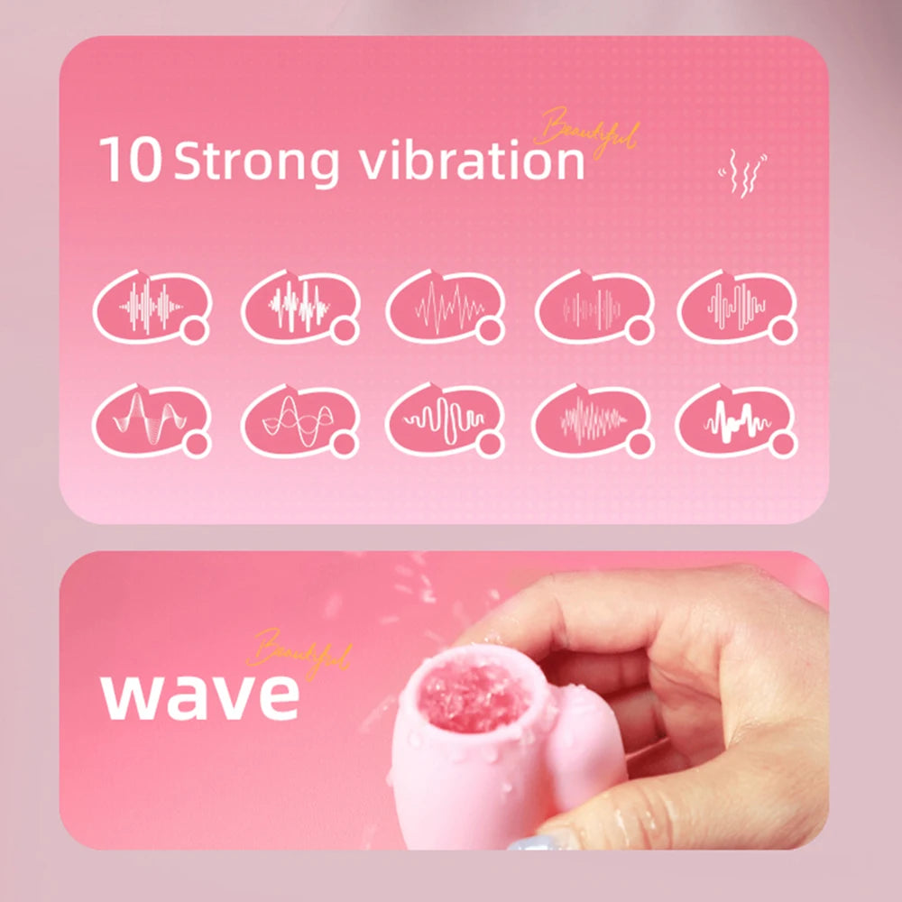 10 Frequency Nipple Sucking Vibrator Pink G Spot Nipple Breast Massage Adult Sex Toys for Women Female Masturbating Supplies