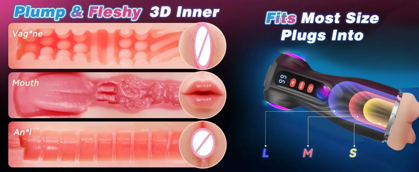 Automatic Male Masterbator with APP Control 9 Sucking Vibrating Thrusting Modes Men Sex Toys Penis Pump Adult Blowjob Stroker