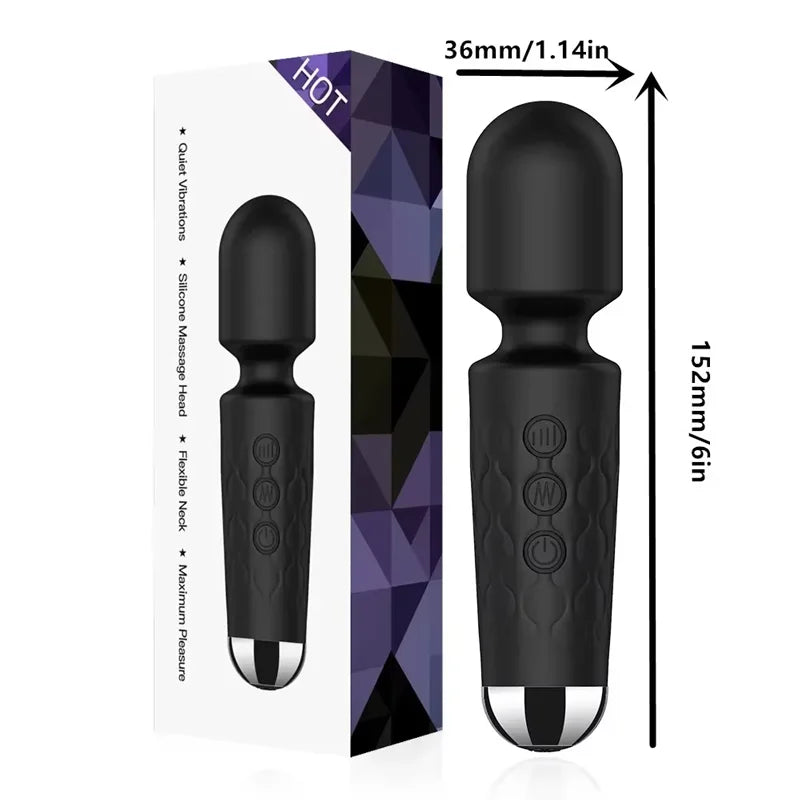 Powerful AV Vibrator for Women 20 Speeds Nipple G spot Clitoris Stimulator Magic-Wand Dildo Female Masturbation Adult Sex Toys