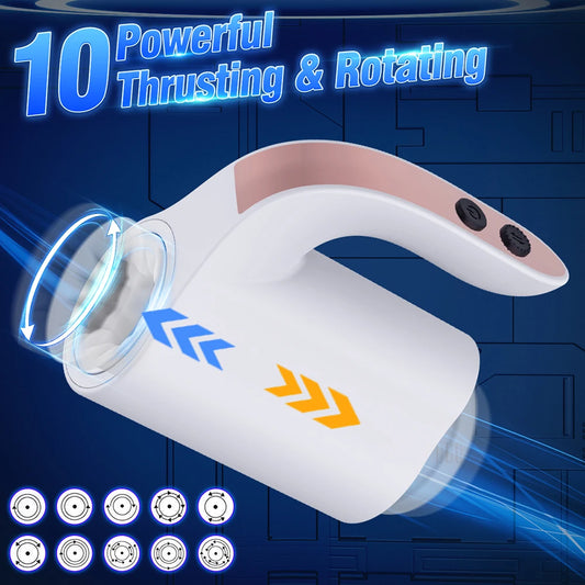 Automatic Telescopic Rotating Sex Toy for Male Masturbator Cup Vibrator Suction Blowjob Machine Masturbate Toys Adult Supplies