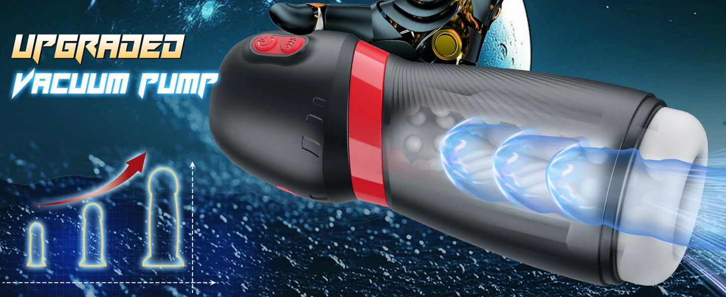 Automatic Telescoping Male Masturbator Cup Penis Pump Pocket Pussy with 9 in 1 Suction Vibrating Modes App Controll Sex Toy