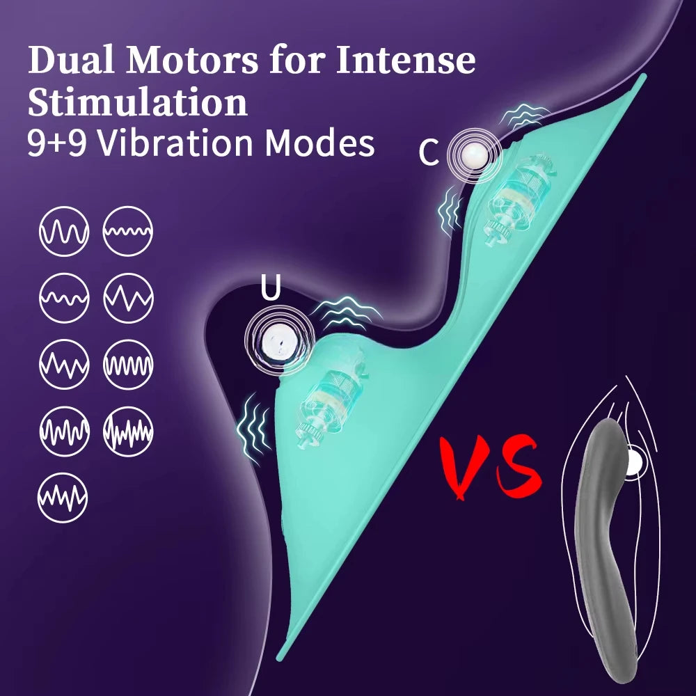 Sitting Vibrators for Women Wholesale 2 in 1 Wearable Vibrators Ride-on Sex Toys App Dual Stimulate Clitoral and Anal Vibrators