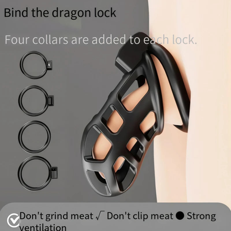 Bdsm Sexual Urethral Lock Restraint  Men's Chastity Lock Black Smooth SM Pornographic Men's Toy