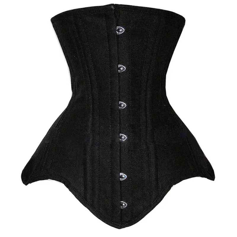 Women Underbust Corset Top Steel Bones Slimming Gothic Bustier Tops Waist Trainer Cincher Belts Black Outfits Steampunk Corset