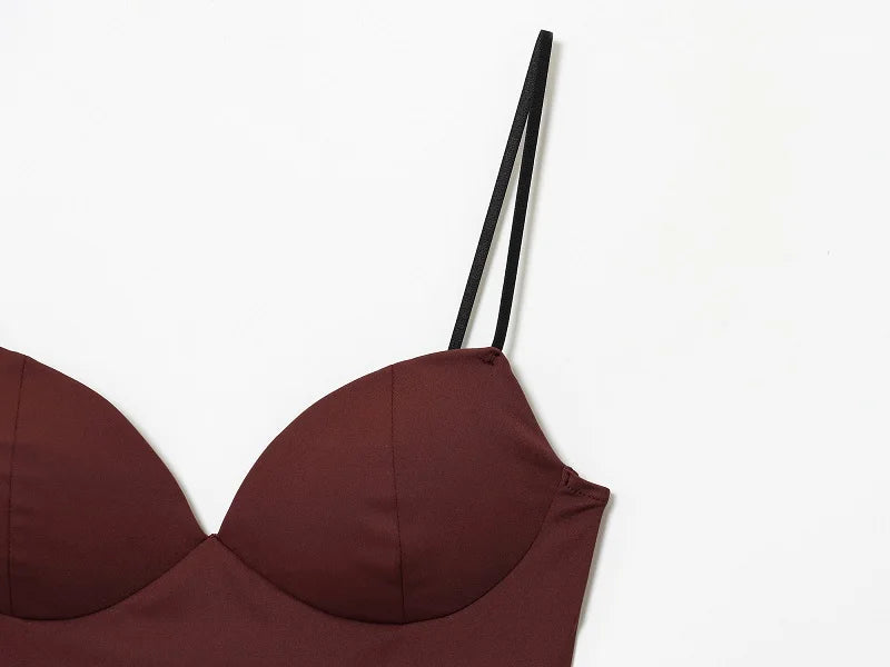 MUJER Sexy Corset Crop Top Woman Camisole Backless Short Tops for Women Sleeveless Bustier Tops Women Straps Tube Top Female