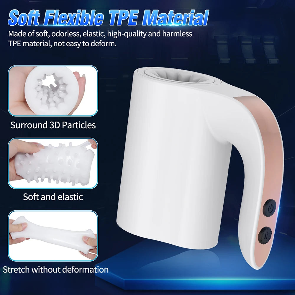 Automatic Telescopic Rotating Sex Toy for Male Masturbator Cup Vibrator Suction Blowjob Machine Masturbate Toys Adult Supplies