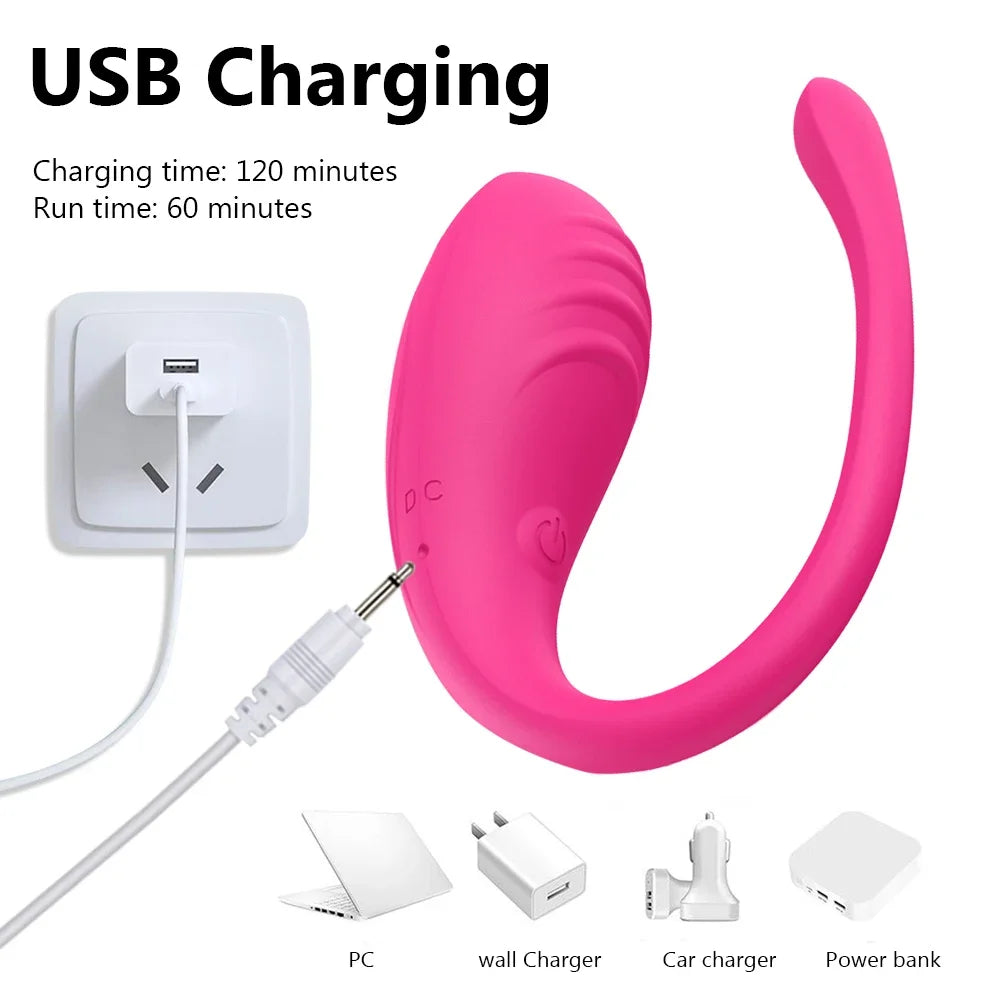 APP Controlled Vaginal Vibrators G Spot 9 Speed Anal Vibrating Egg Massager Wearable Stimulator Adult Sex Toys for Women Couples
