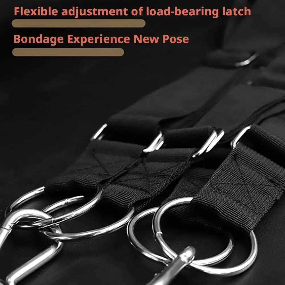 BDSM Door Sex Swing Sex Toys Bondage Slave Sex Slings Hanging Door Handcuffs Leg Restraints Spreader Adult Toys for Women Couple