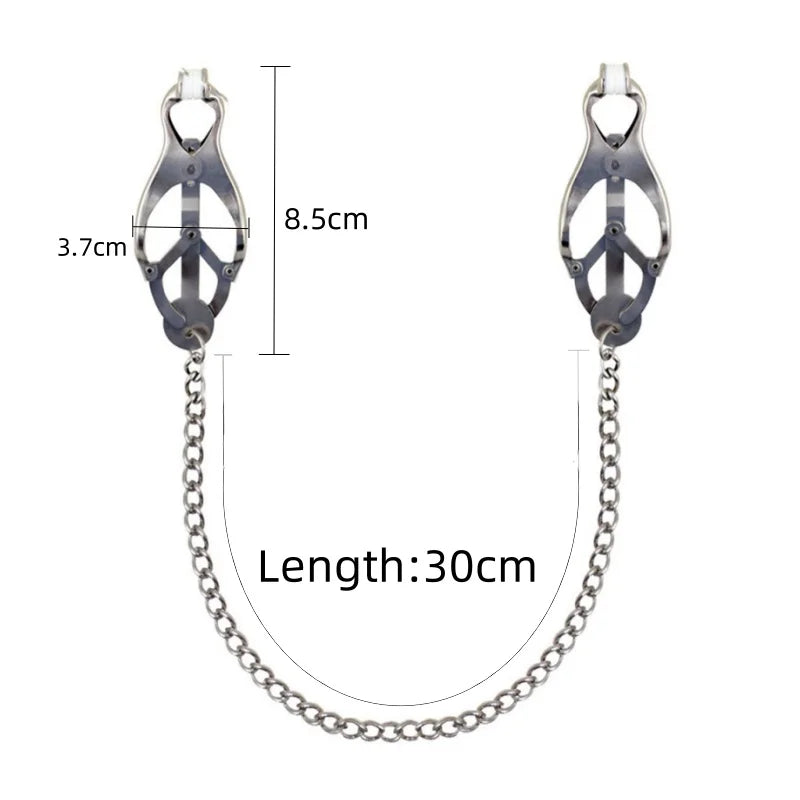 Women Exotic Accessories Fetish Bondage Metal Breast Clips Steel Clover Nipple Clamps Bdsm Adult Games Sex Toys Erotic Goods