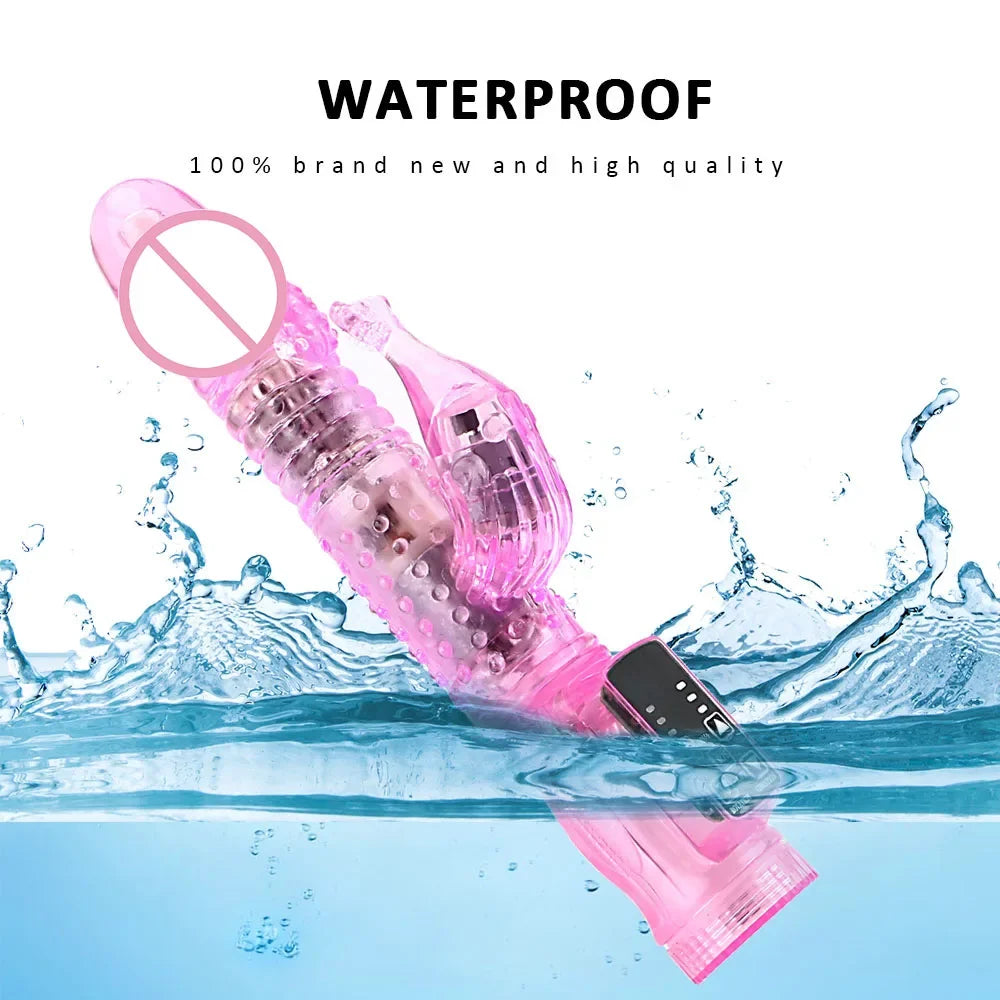 22cm Rotating Beads Vibrators For Women Clitoris Stimulator Vaginal Anal Plug Dildos Female Masturbator Sex Toys Erotic Products